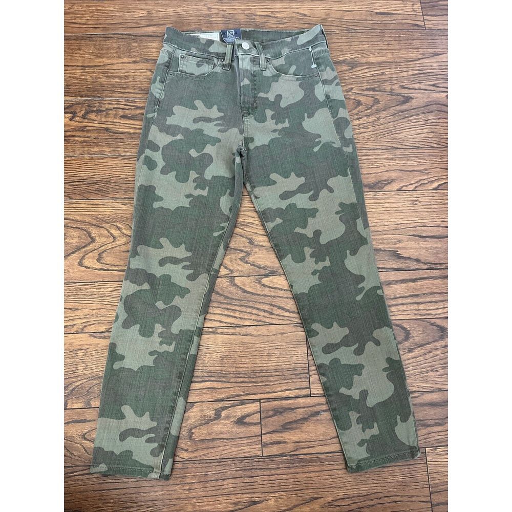 Gap Jeans Womens 4p Green Camouflage High Rise True Skinny Ankle Camo Pants NEW‎